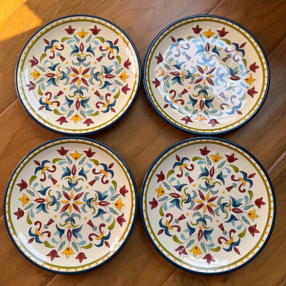 BOBBY FLAY Sevilla Salad Plate Set of 4 pcs Blue